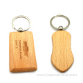 Wooden Key Tag with Split Ring